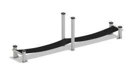 Gummi-Wackelband 8,00 m Pfosten Metall / Gummiband mit Stahleinlage