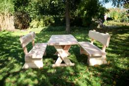 Erwachsenen-Garnitur (Tisch und Bnke im Set) 170 cm montiert