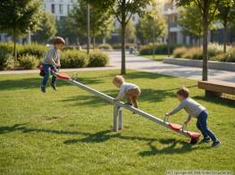 Metallwippe -viersitzig- verzinkt