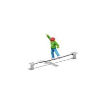 Slackline 4m lang mit Gurtband, inkl. Fertigfundament