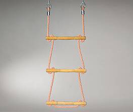 PP-Strickleiter mit Akazienholzsprossen