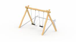 Kleine Schaukel aus Robinie mit 2 Gummisitzen