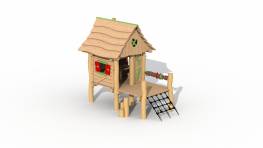 Holzfllerhtte mit Terrasse