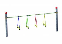 Strickleitersprossen, Seilparcours-Haiger