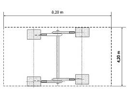 Schaukelgestell aus Douglasie/Aufhngehhe 2,00 m/2,50 m
