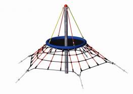 Seilnetz-Pyramide Dino Mini Kletterpyramide zum Einbetonieren