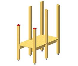 Breites Podest ohne Dach, Modul Spielinsel