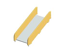 Rutsche mit Edelstahlbelag, Modul Spielinsel