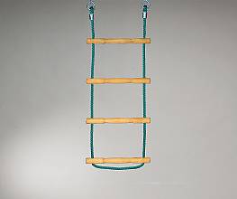 Strickleiter mit Akazienholzsprossen