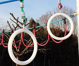 Turnringe mit Herkules-Aufhngeseilen pro Stck